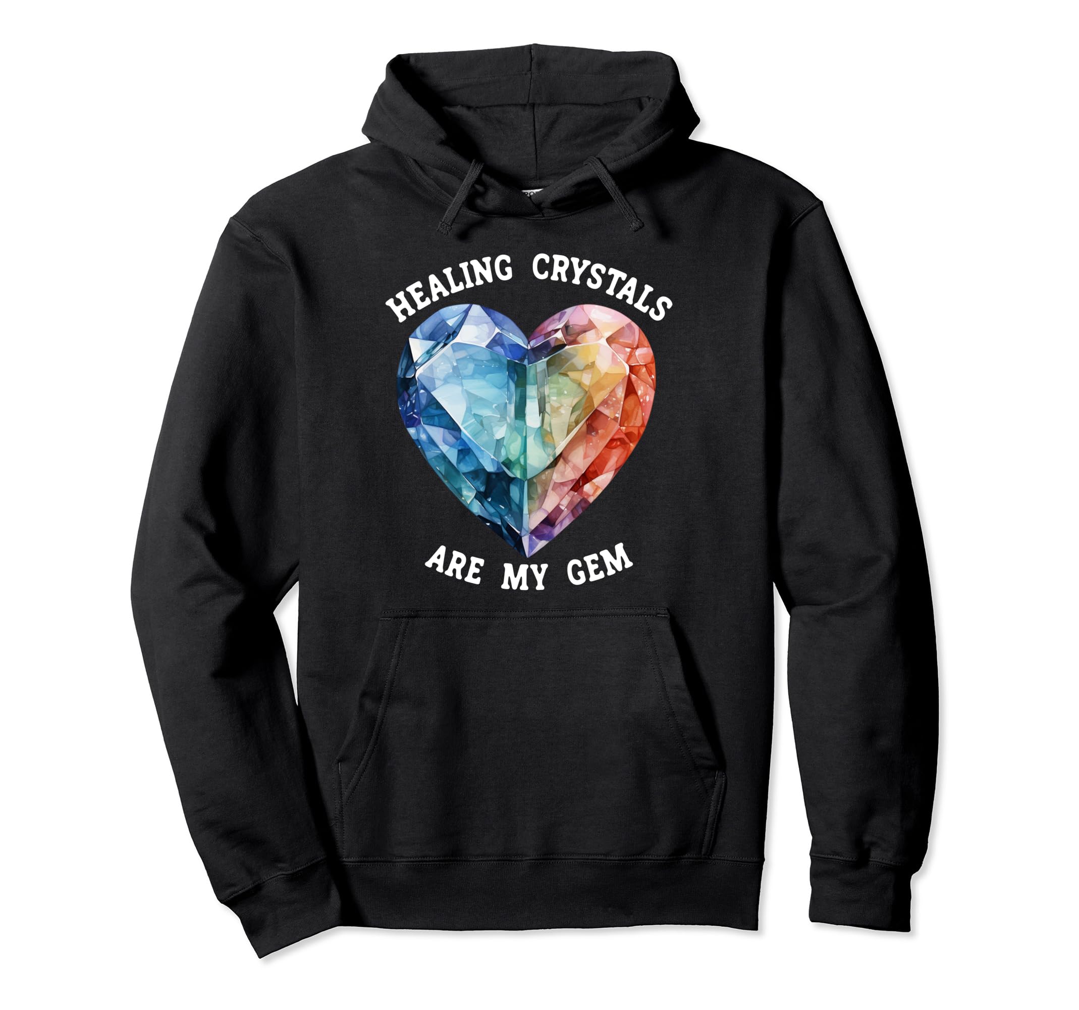 Crystal Healing Stones And Gems Hoodie - Custom Art Print Unisex - T-Shirt, Sweatshirt, Hoodie
