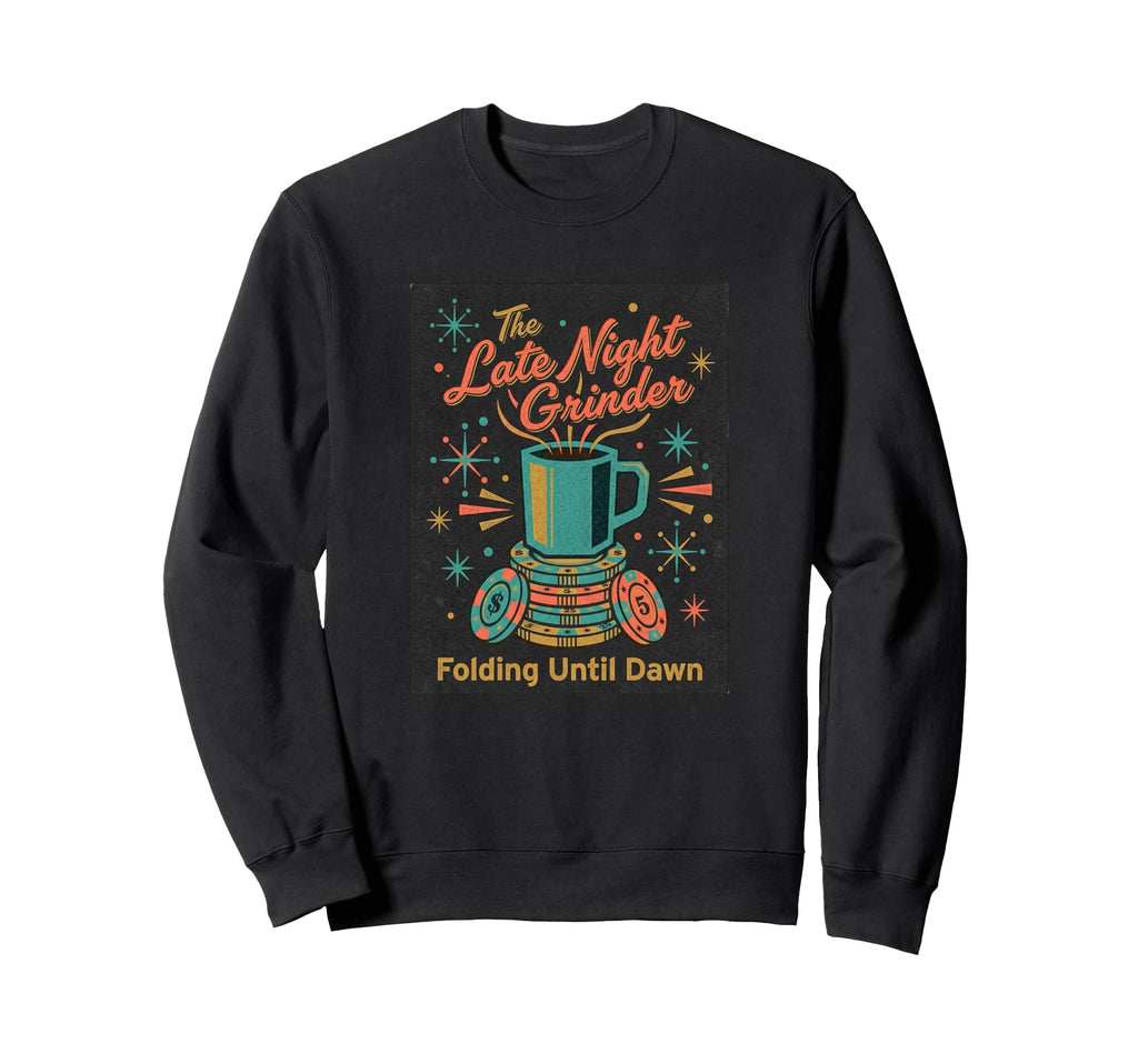 Poker Player Late Night Grinder Sweatshirt - Custom Art Print Unisex - T-Shirt, Sweatshirt, Hoodie