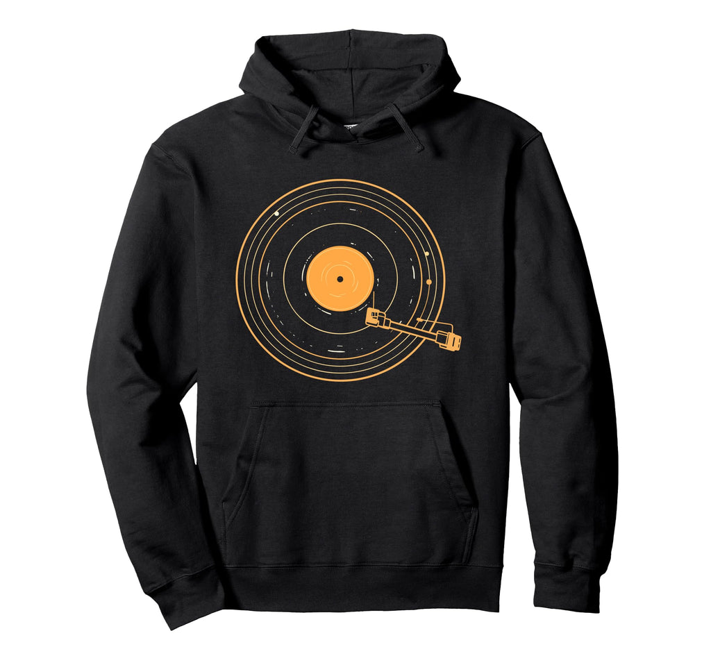 Turntable Vinyl Record Player Sketch Hoodie - Fun Novelty Design Unisex - T-Shirt, Sweatshirt, Hoodie