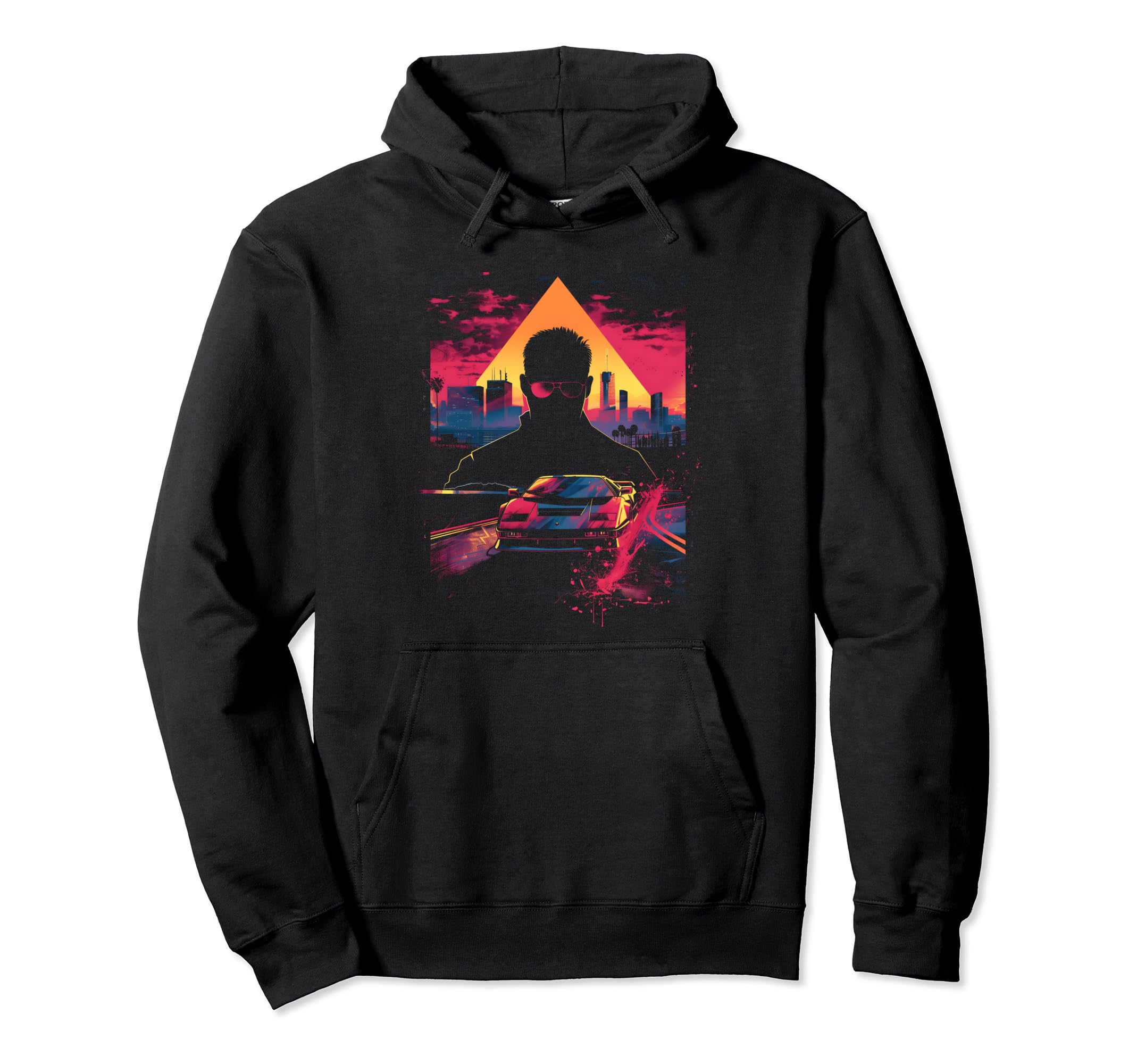 Car Sunglasses Skyline 1980S 1990S Hoodie - Casual Everyday Wear Men Women - T-Shirt, Sweatshirt, Hoodie