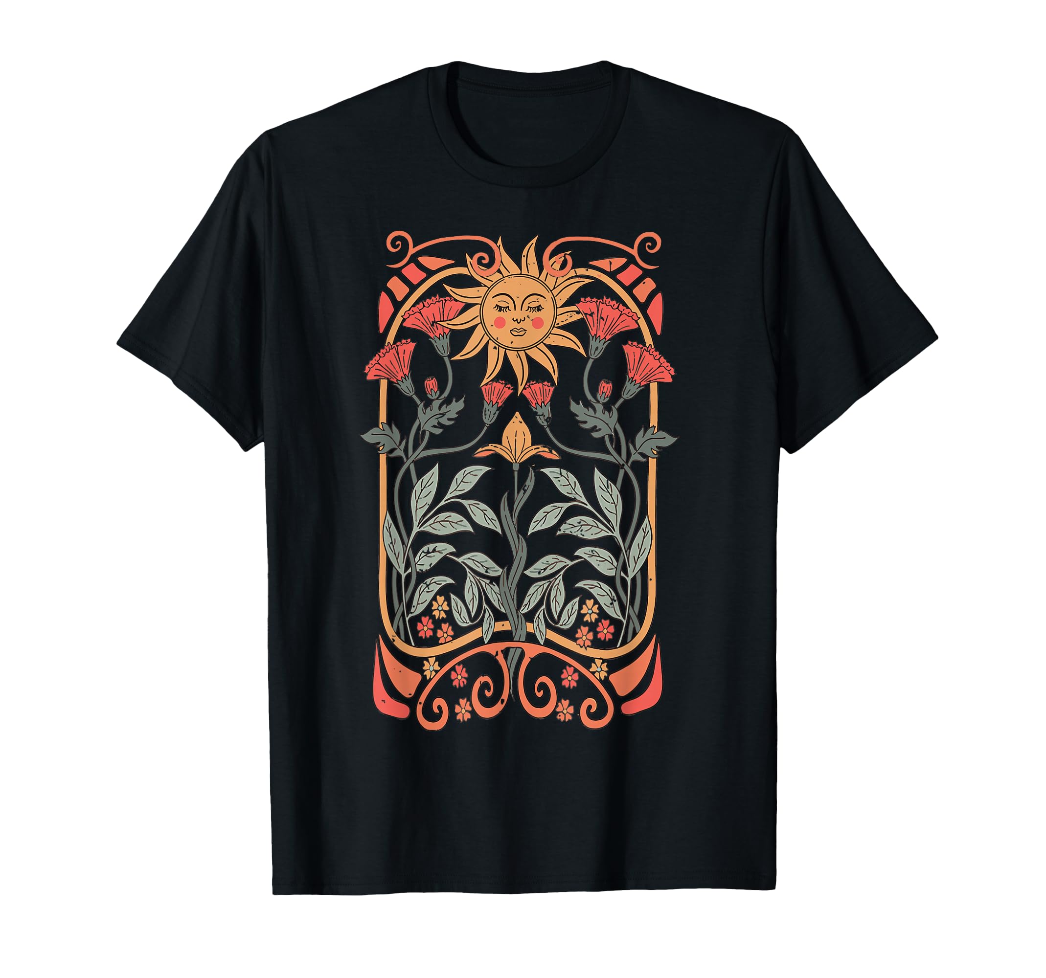 Boho Floral Art Nouveau Boho T-Shirt - Streetwear Style Men Women - T-Shirt, Sweatshirt, Hoodie