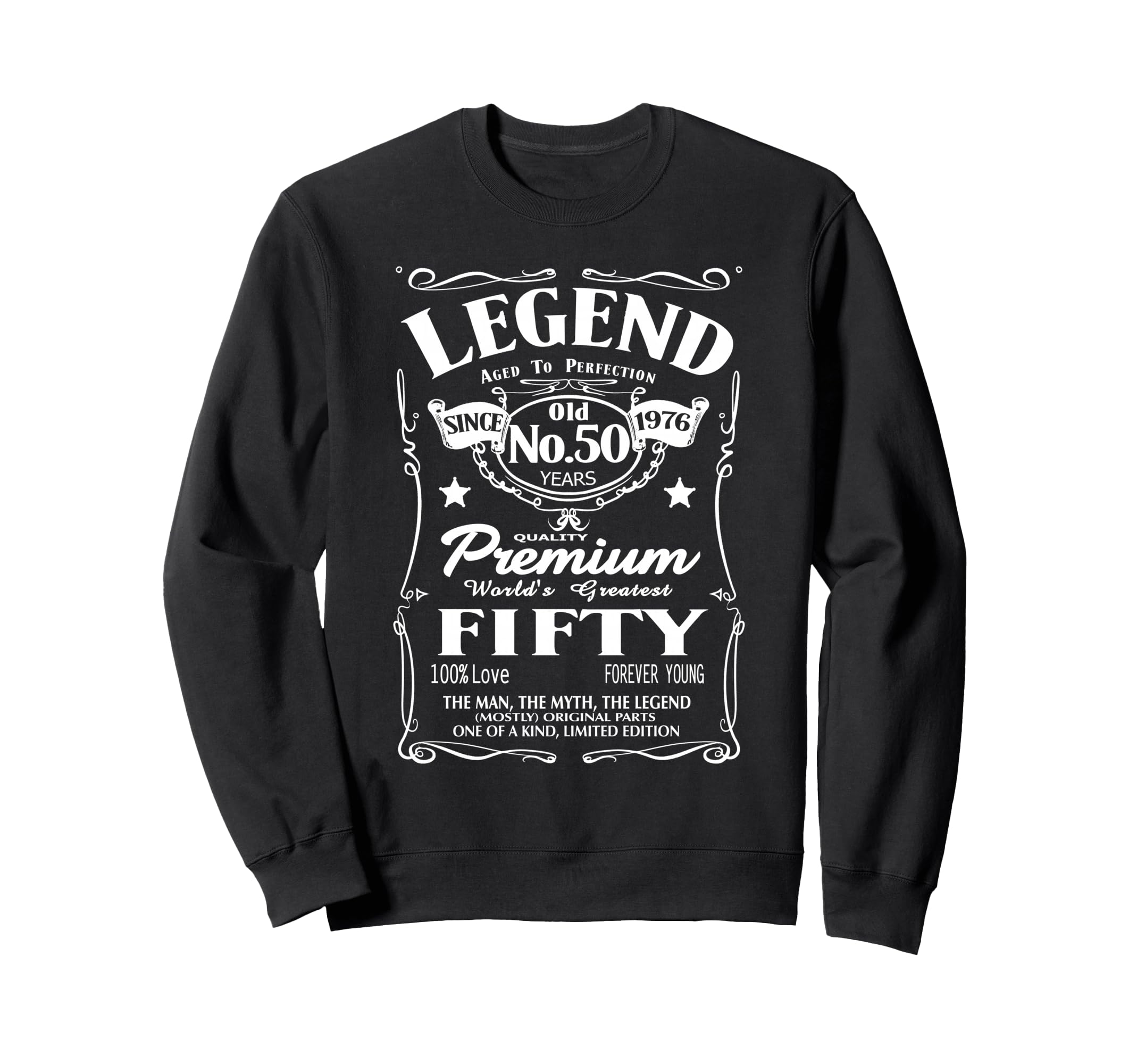 1976 50Th Birthday Original Est 76 Sweatshirt - Graphic Print Unisex - T-Shirt, Sweatshirt, Hoodie