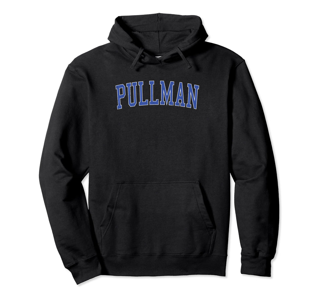 Pullman Wa Distressed Blue Varsity Hoodie - Streetwear Style Men Women - T-Shirt, Sweatshirt, Hoodie