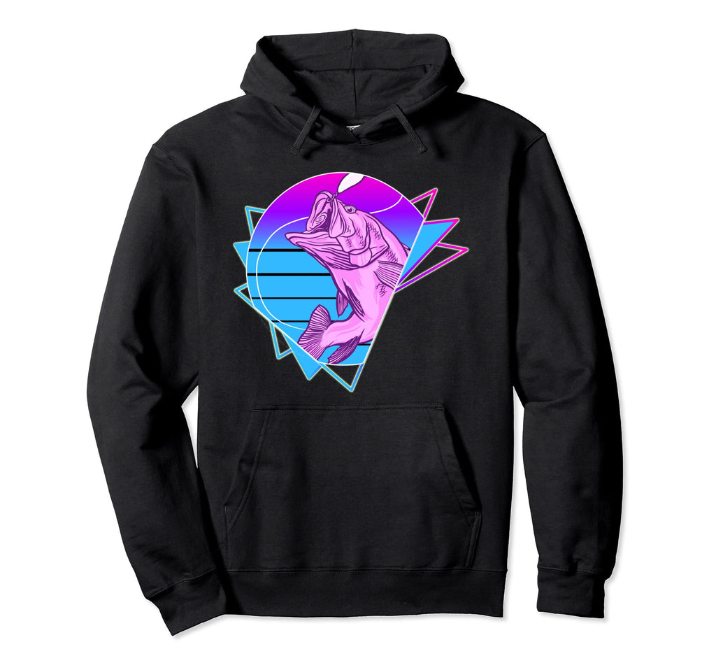 Fishing 90S Vaporwave Aesthetic Hoodie - Fun Novelty Design for Adults - T-Shirt, Sweatshirt, Hoodie