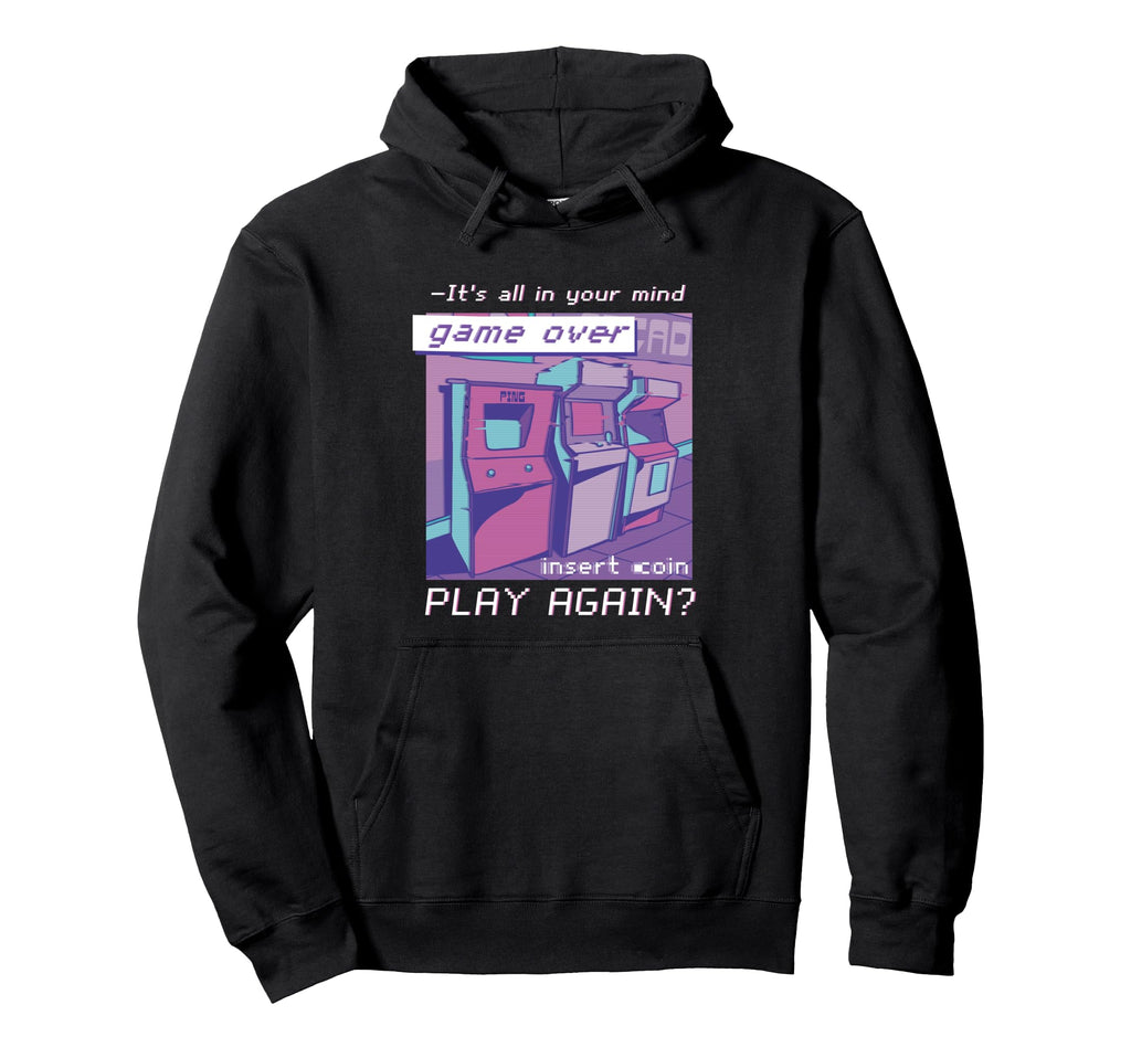 80S 90S Nostalgic Arcade Vaporwave Hoodie - Minimalist Print Men Women - T-Shirt, Sweatshirt, Hoodie