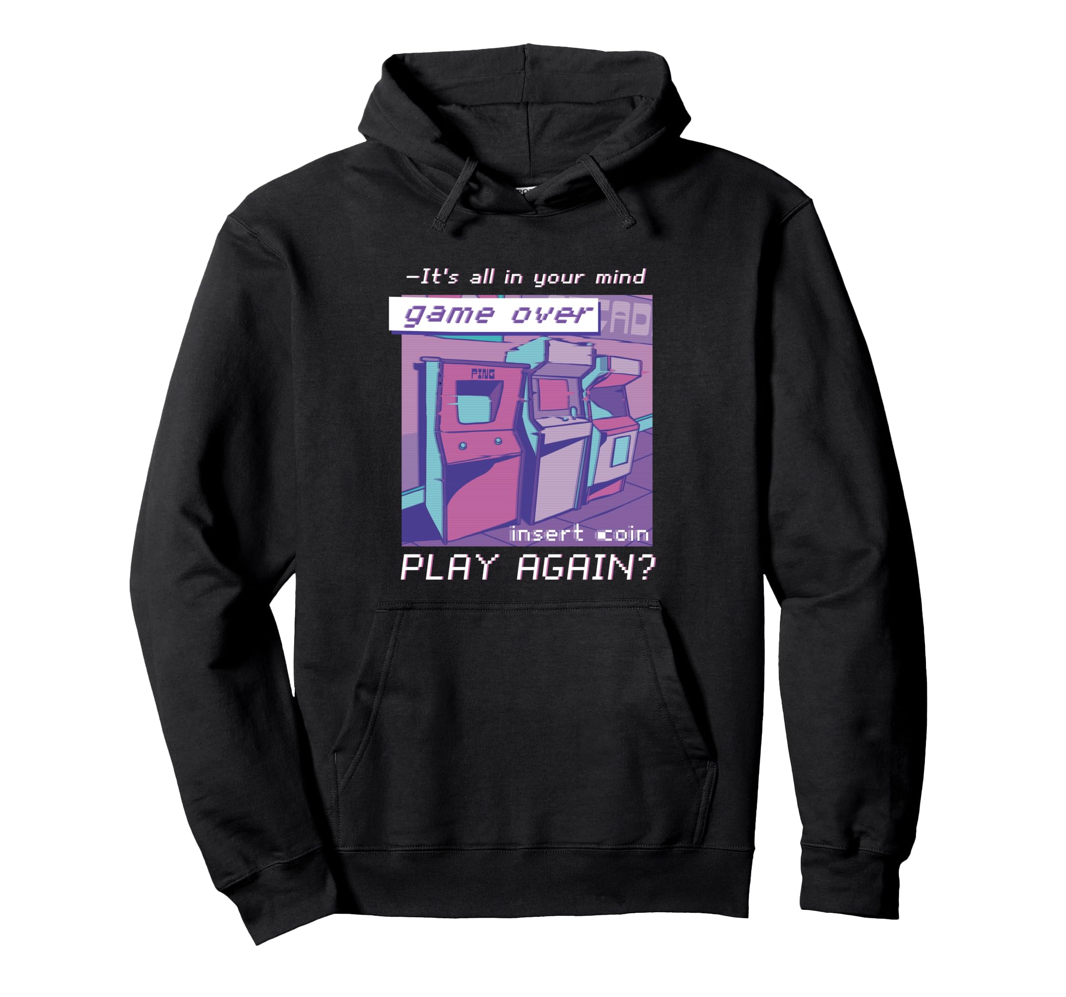 80S 90S Nostalgic Arcade Vaporwave Hoodie - Minimalist Print Men Women - T-Shirt, Sweatshirt, Hoodie