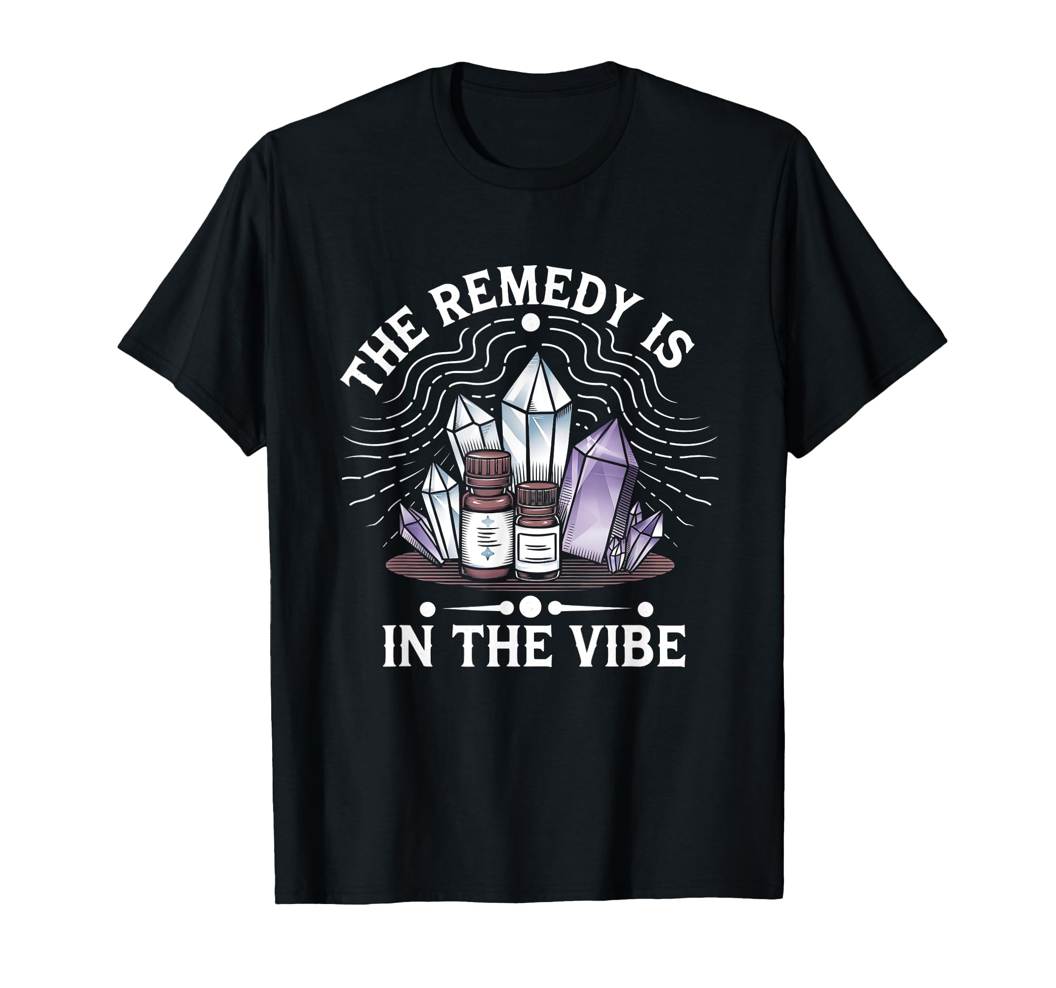 Healing Vibes Gemstone Energy Crystal T-Shirt - Trendy Graphic Men Women - T-Shirt, Sweatshirt, Hoodie