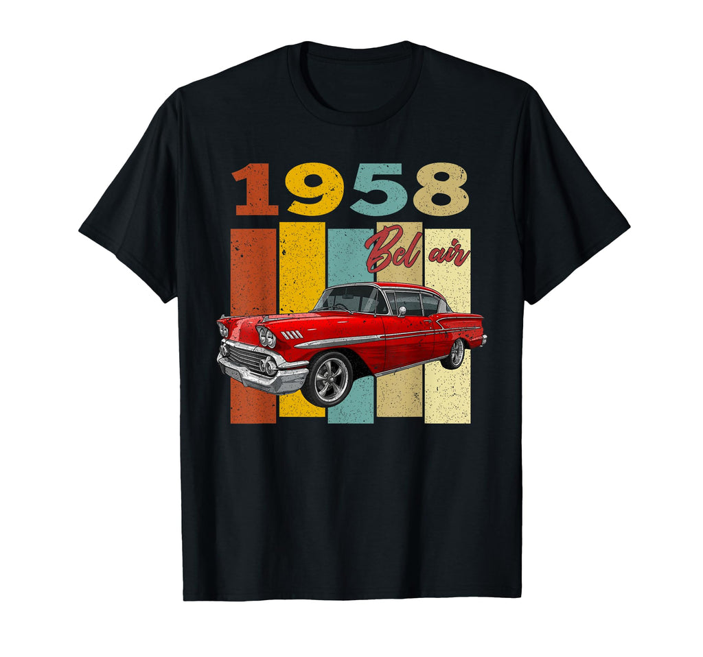 1958 58 Bel Air 90S Silhouette Old Hot T-Shirt - Fun Novelty Design Unisex - T-Shirt, Sweatshirt, Hoodie