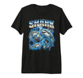 Shark 80S Funny Shark Lover 90S Tri T-Shirt - Custom Art Print for Adults - T-Shirt, Sweatshirt, Hoodie
