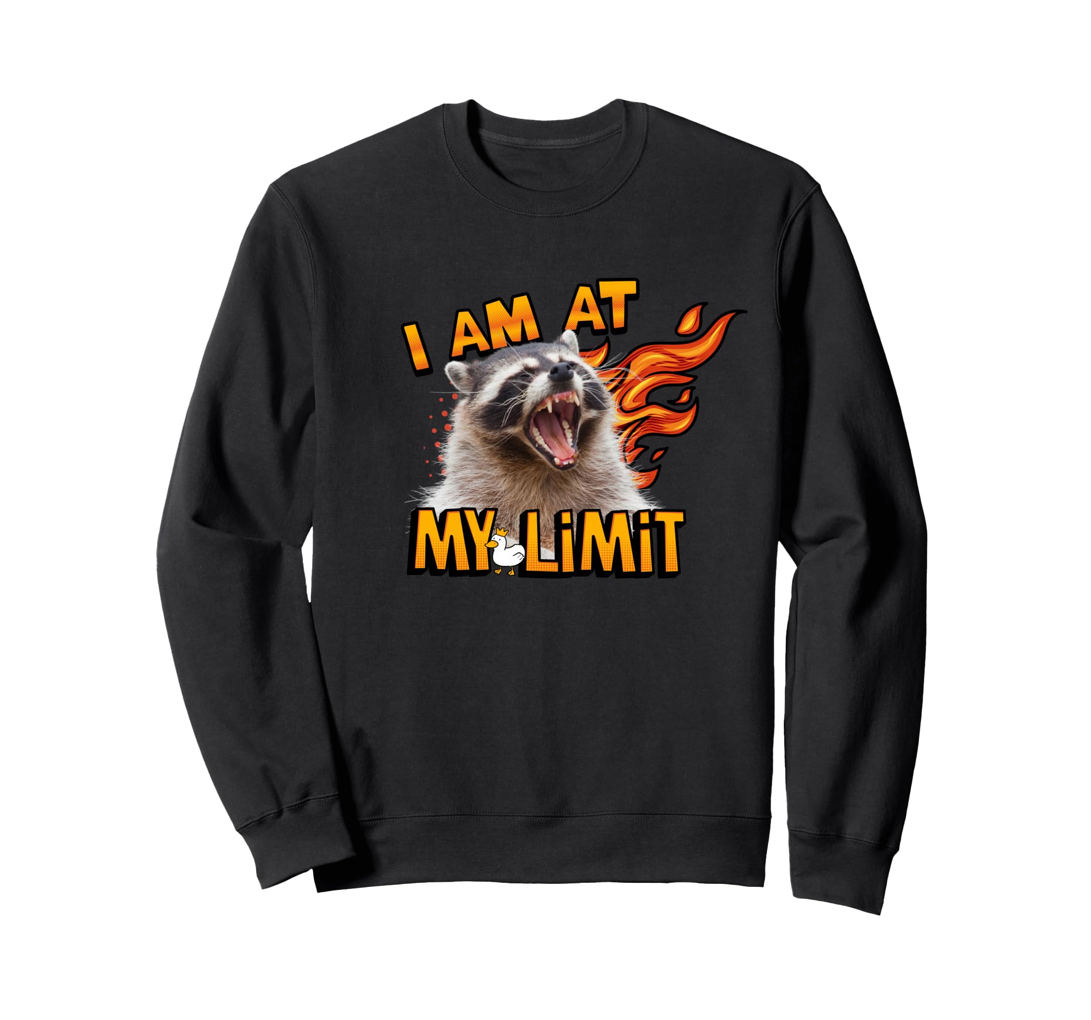 I Am My Limit Funny Raccoon Rage Sweatshirt - Aesthetic Graphic Unisex - T-Shirt, Sweatshirt, Hoodie
