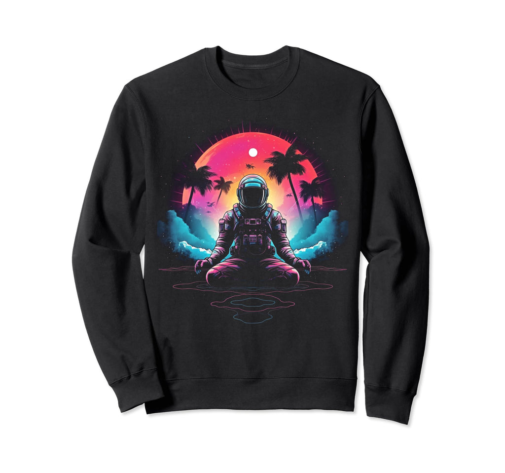 Synthwave Astronaut Cyberpunk 80S Sweatshirt - Unique Graphic Men Women - T-Shirt, Sweatshirt, Hoodie