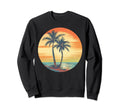 Summer Palm Tree Tropical Beach Sweatshirt - Minimalist Print Men Women - T-Shirt, Sweatshirt, Hoodie