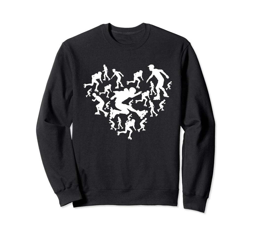 Roller Skating Heart Silhouettes Sweatshirt - Aesthetic Graphic Unisex - T-Shirt, Sweatshirt, Hoodie