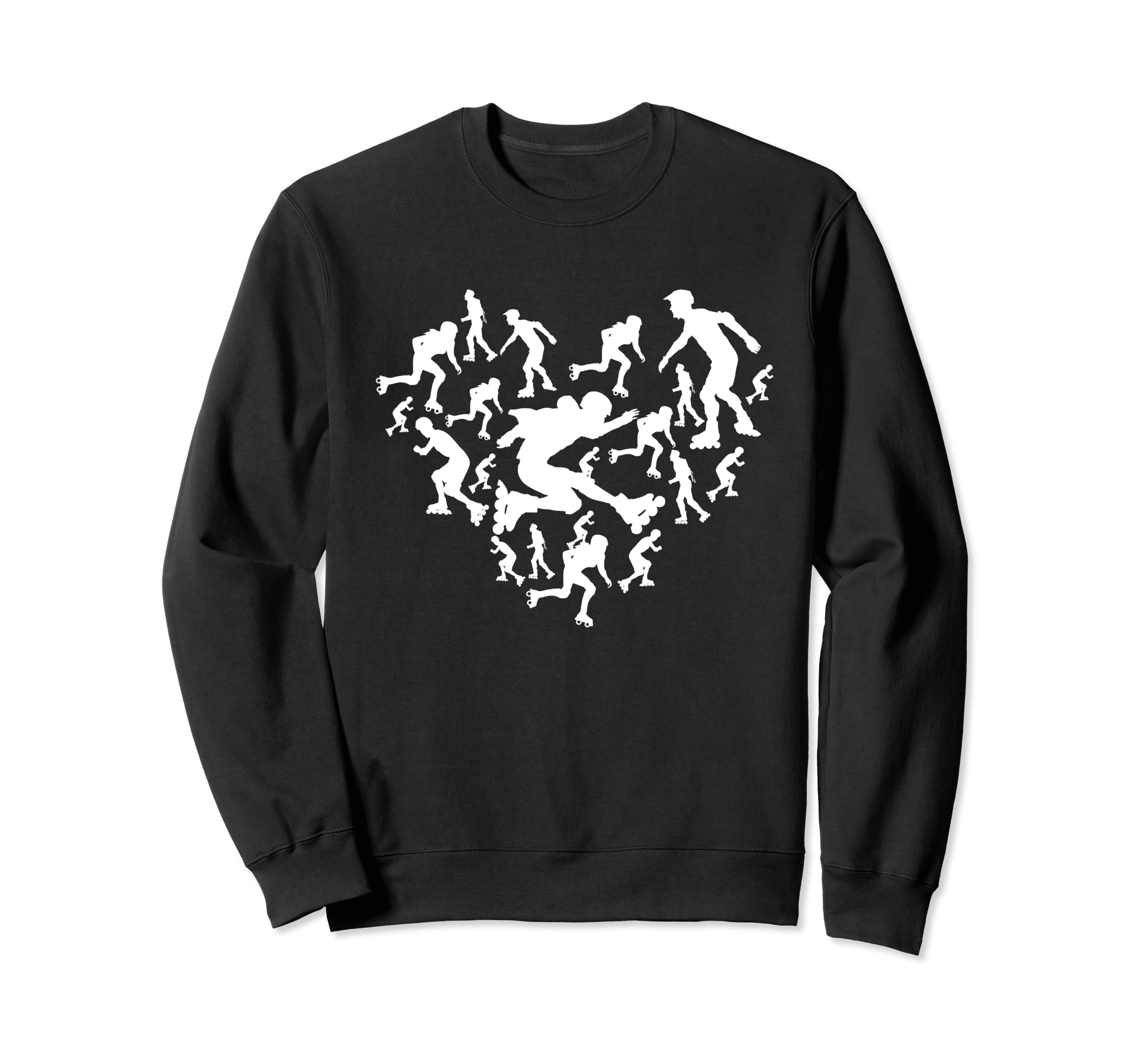Roller Skating Heart Silhouettes Sweatshirt - Aesthetic Graphic Unisex - T-Shirt, Sweatshirt, Hoodie