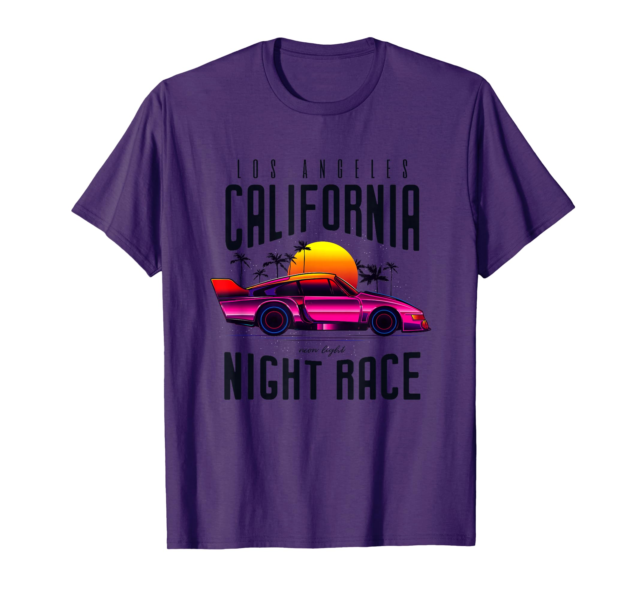 American California Night Race Cars T-Shirt - Fun Novelty Design Men Women - T-Shirt, Sweatshirt, Hoodie