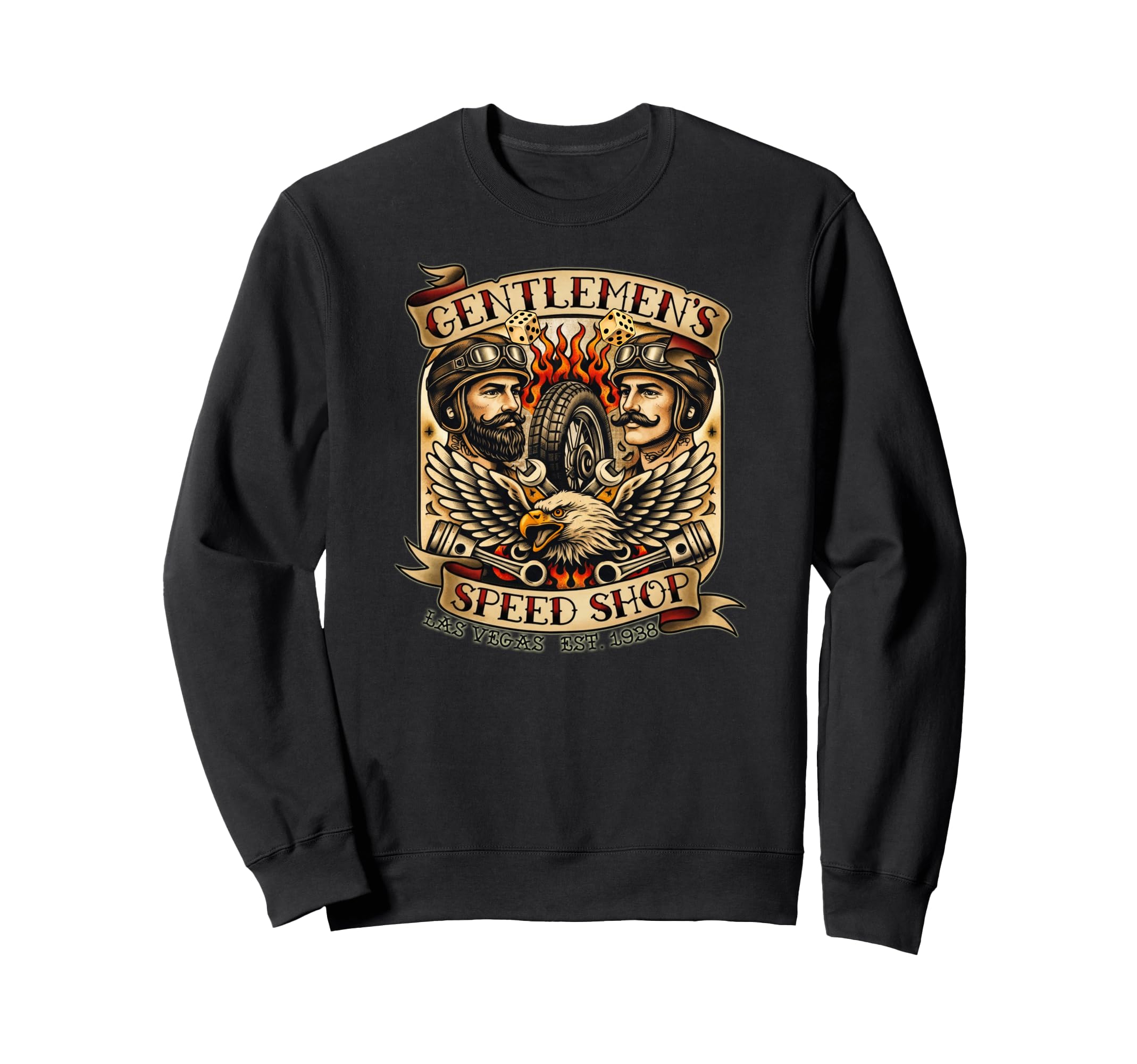 Gentlemen Speed Garage Shop Vegas Sweatshirt - Novelty Apparel Men Women - T-Shirt, Sweatshirt, Hoodie