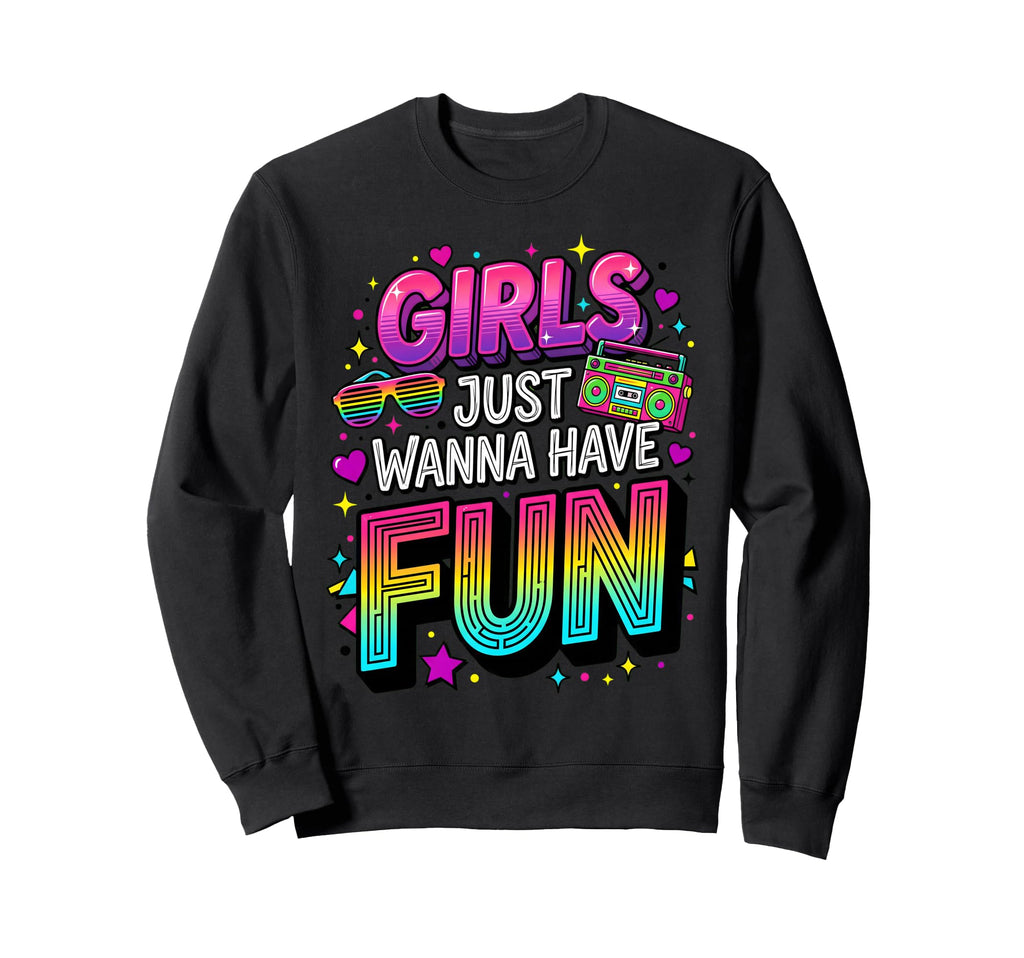 80S Typography Gradient Just Sweatshirt - Fun Novelty Design Men Women - T-Shirt, Sweatshirt, Hoodie