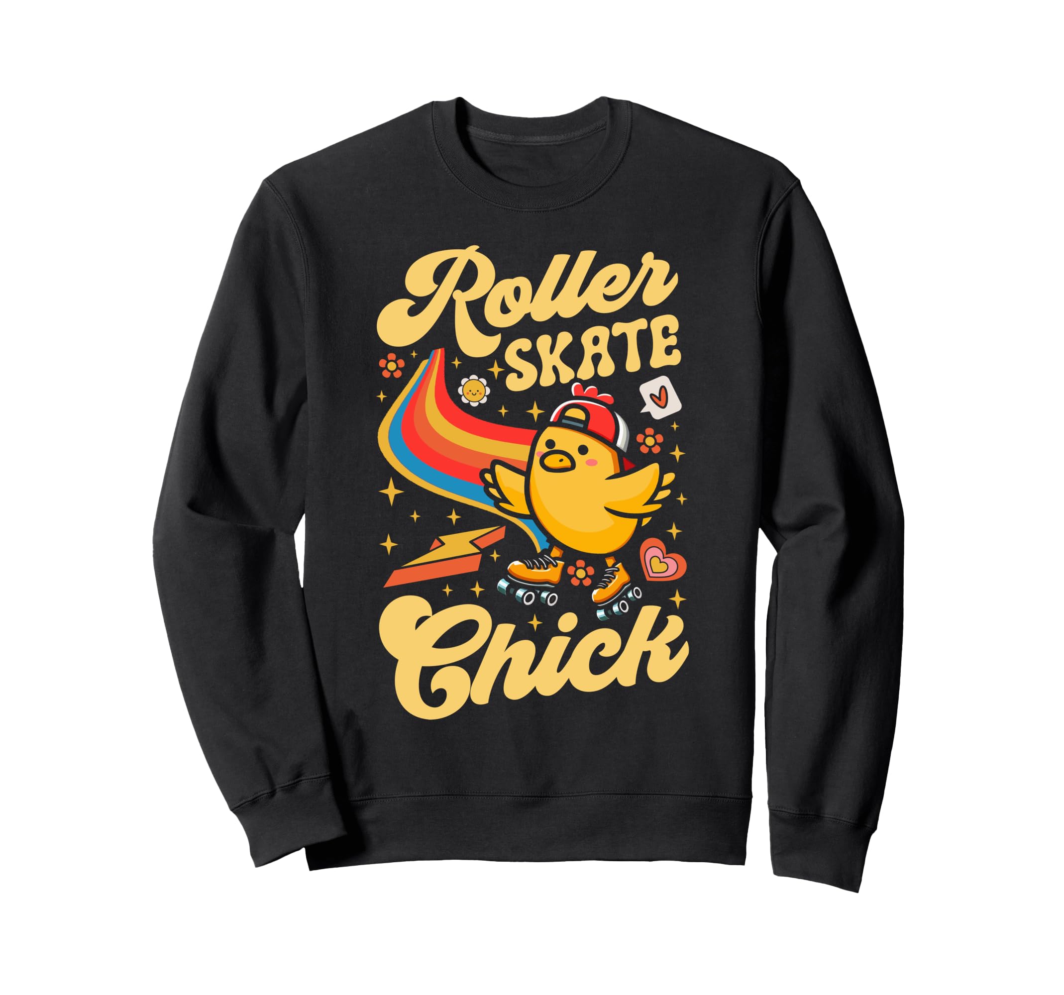 Roller Skating Skate 1970S Chicken Sweatshirt - Trendy Graphic Men Women - T-Shirt, Sweatshirt, Hoodie