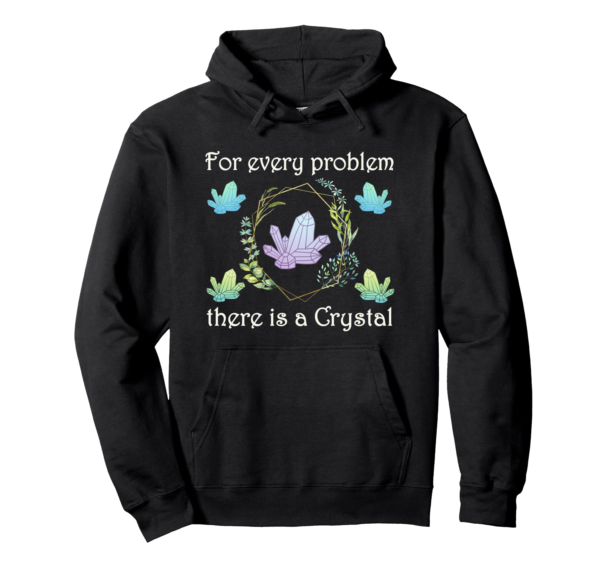 Spiritual Healing Crystals Energy Yoga Hoodie - Trendy Graphic Unisex - T-Shirt, Sweatshirt, Hoodie