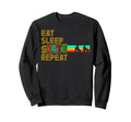 Roller Skating Skate 1970S Eat Sleep Sweatshirt - Graphic Print Unisex - T-Shirt, Sweatshirt, Hoodie
