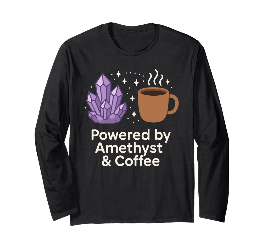 Amethyst Addict Healing Crystal Energy T-Shirt - Aesthetic Graphic Unisex - T-Shirt, Sweatshirt, Hoodie