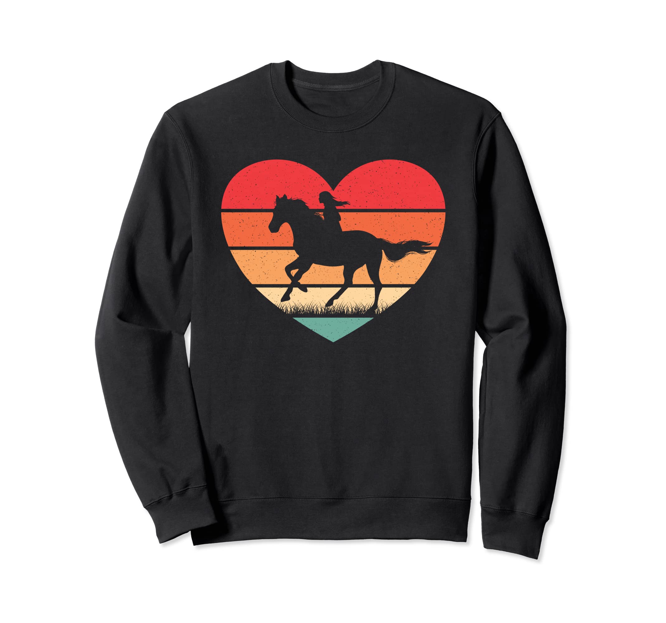 Horse Heart Horseback Riding Horse Sweatshirt - Unique Graphic Unisex - T-Shirt, Sweatshirt, Hoodie