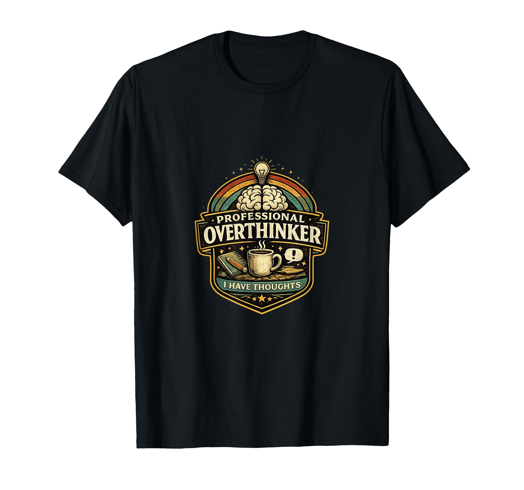 Professional Overthinker Badge T-Shirt - Minimalist Print Unisex - T-Shirt, Sweatshirt, Hoodie