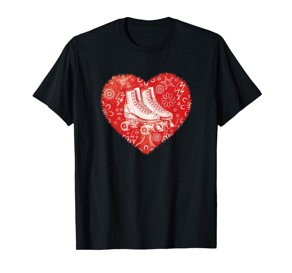 Roller Skater Heart Street Skating T-Shirt - Aesthetic Graphic for Adults - T-Shirt, Sweatshirt, Hoodie