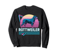 Rottweiler Synthwave Aesthetic Dog Lover Sweatshirt - Trendy Graphic Unisex - T-Shirt, Sweatshirt, Hoodie