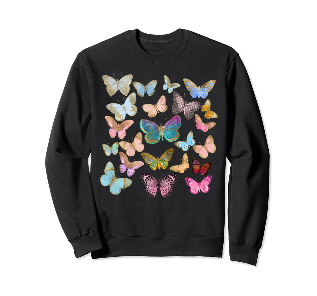 Aesthetic Butterfly Lover Collage Sweatshirt - Aesthetic Graphic Men Women - T-Shirt, Sweatshirt, Hoodie