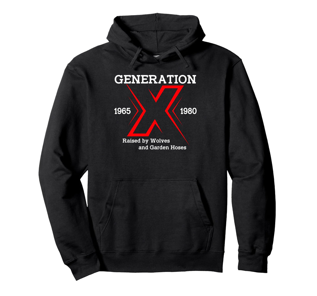 Generation X 1965 1980 Raised Wolves Hoodie - Novelty Apparel Men Women - T-Shirt, Sweatshirt, Hoodie