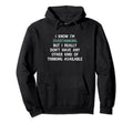 Funny Overthinking Witty Sarcastic Self Hoodie - Trendy Graphic for Adults - T-Shirt, Sweatshirt, Hoodie