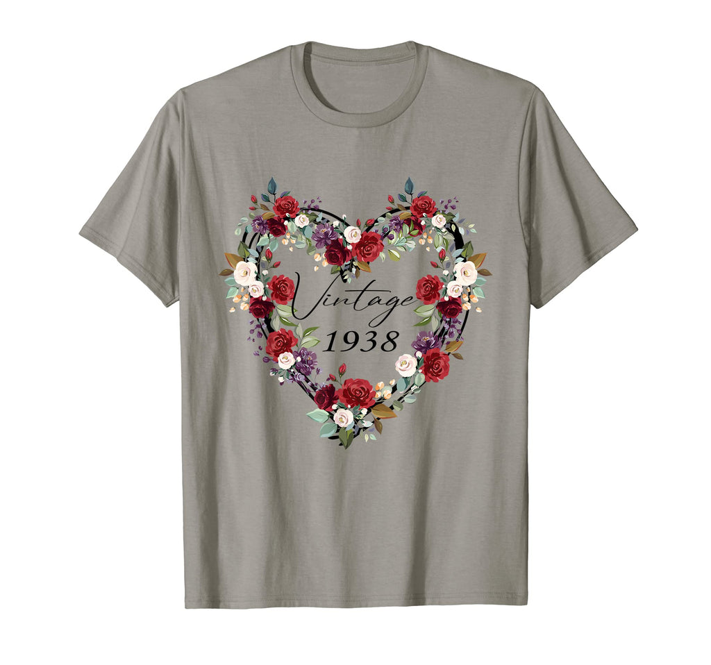 Happy Birthday 1938 Birthday Floral T-Shirt - Trendy Graphic Men Women - T-Shirt, Sweatshirt, Hoodie