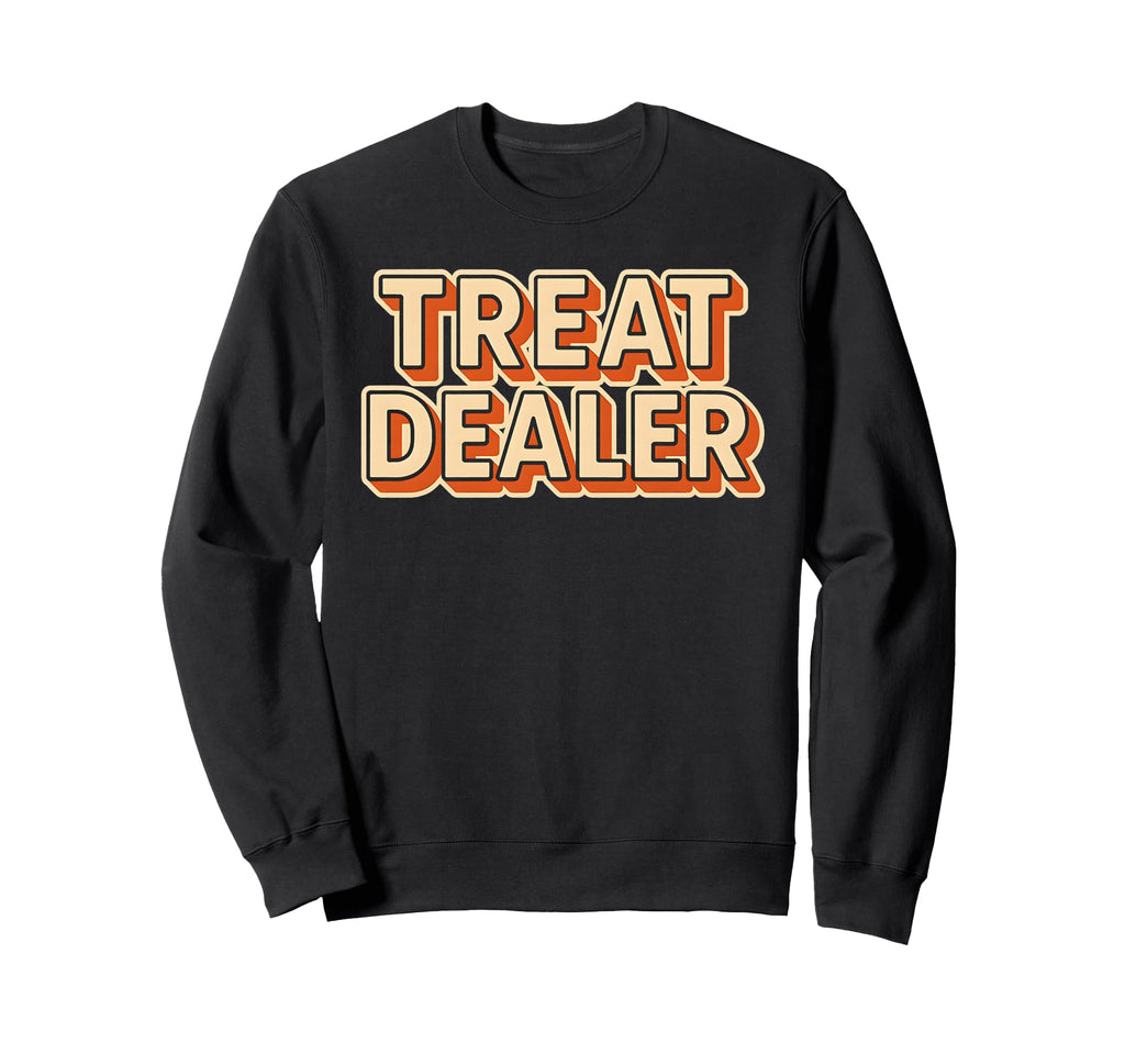 Treat Dealer 3D Typography Paw Sweatshirt - Unique Graphic for Adults - T-Shirt, Sweatshirt, Hoodie