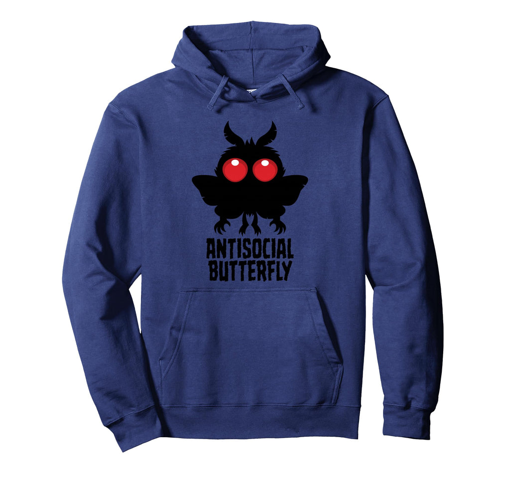 Antisocial Butterfly Mothman Cryptid Big Hoodie - Streetwear Style Unisex - T-Shirt, Sweatshirt, Hoodie
