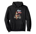 Biker Motorcycle Pin Up Hoodie - Graphic Print Men Women - T-Shirt, Sweatshirt, Hoodie