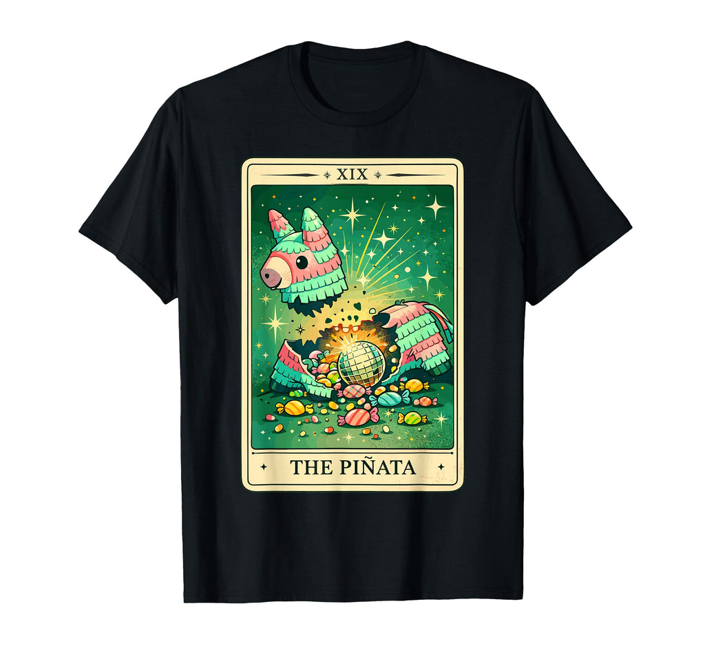 Pi Ata Tarot Card Xix Disco Ball Llama T-Shirt - Unique Graphic Unisex - T-Shirt, Sweatshirt, Hoodie