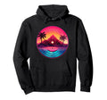 Palm Tree Vinyl Record Vaporwave Hoodie - Aesthetic Graphic for Adults - T-Shirt, Sweatshirt, Hoodie