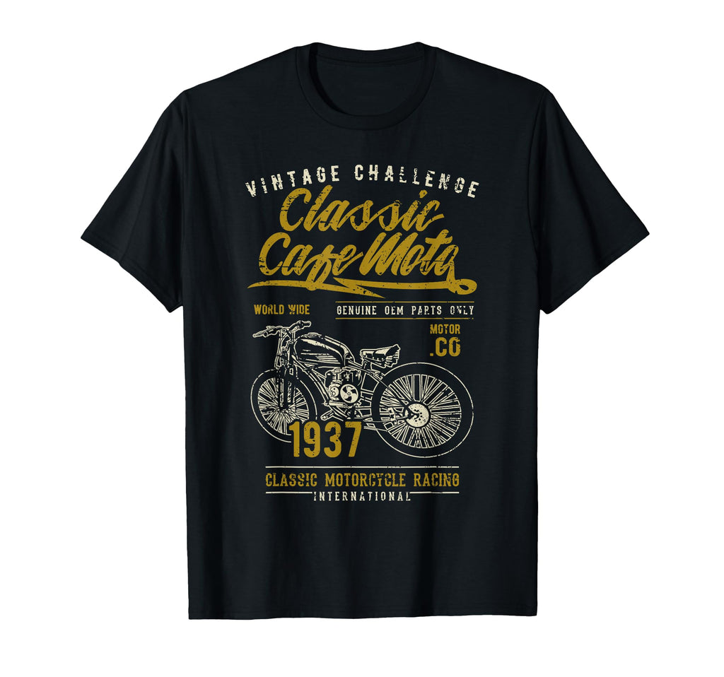 Cafe Racer Motorcycle Distressed T-Shirt - Trendy Graphic Unisex - T-Shirt, Sweatshirt, Hoodie