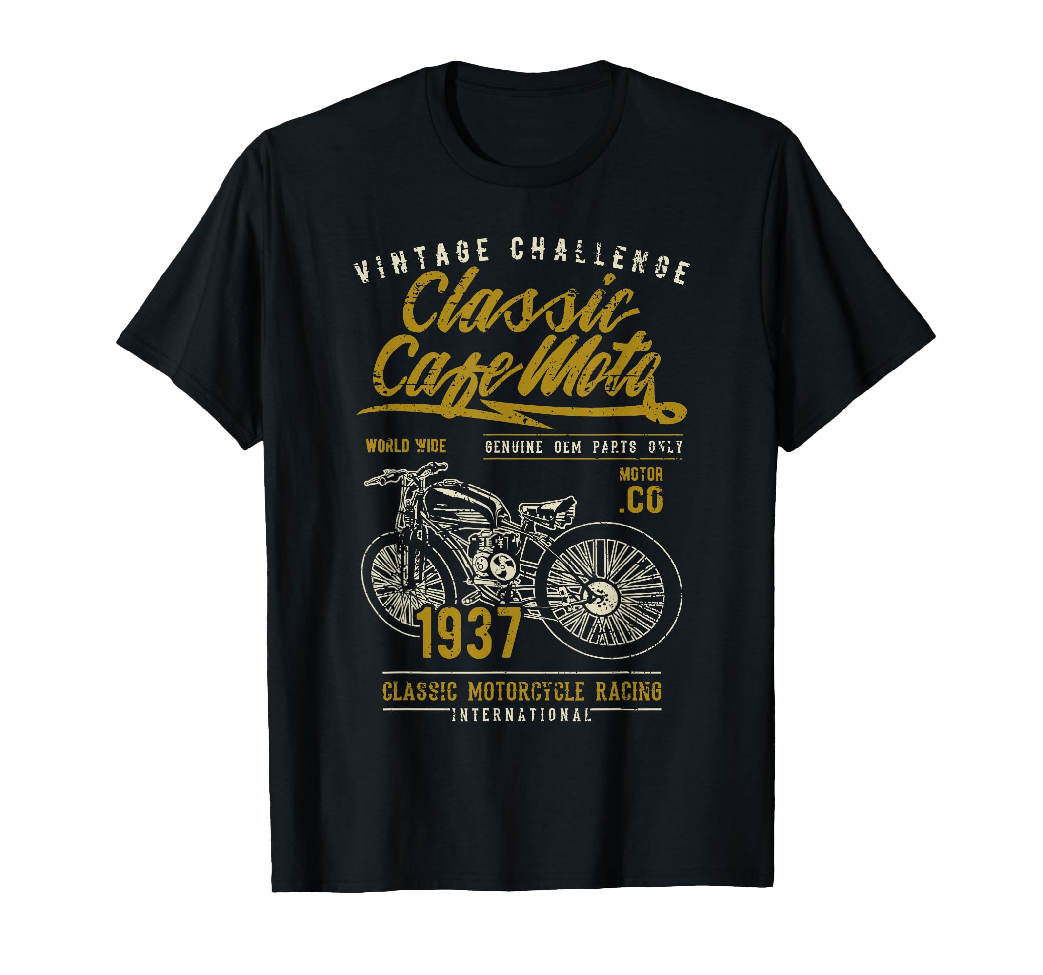 Cafe Racer Motorcycle Distressed T-Shirt - Trendy Graphic Unisex - T-Shirt, Sweatshirt, Hoodie