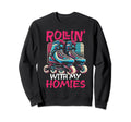 Rollin My Homies Disco Skating Sweatshirt - Aesthetic Graphic Men Women - T-Shirt, Sweatshirt, Hoodie