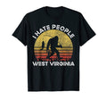 Bigfoot Sasquatch I Hate People West T-Shirt - Custom Art Print Men Women - T-Shirt, Sweatshirt, Hoodie