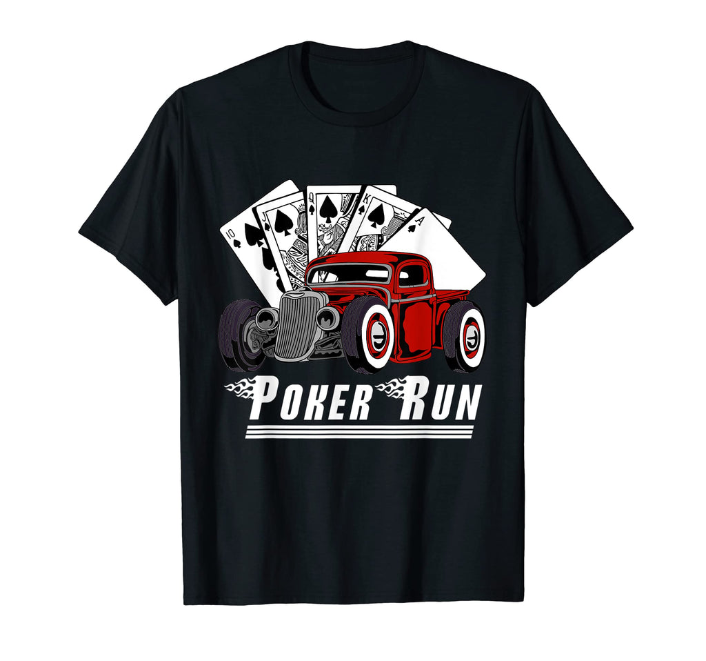Rat Rod Poker Run Car Show Hot Rod Trucks T-Shirt - Unique Graphic Unisex - T-Shirt, Sweatshirt, Hoodie