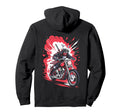 Samurai Biker Riding Motorcycle Outfit Hoodie - Minimalist Print Unisex - T-Shirt, Sweatshirt, Hoodie