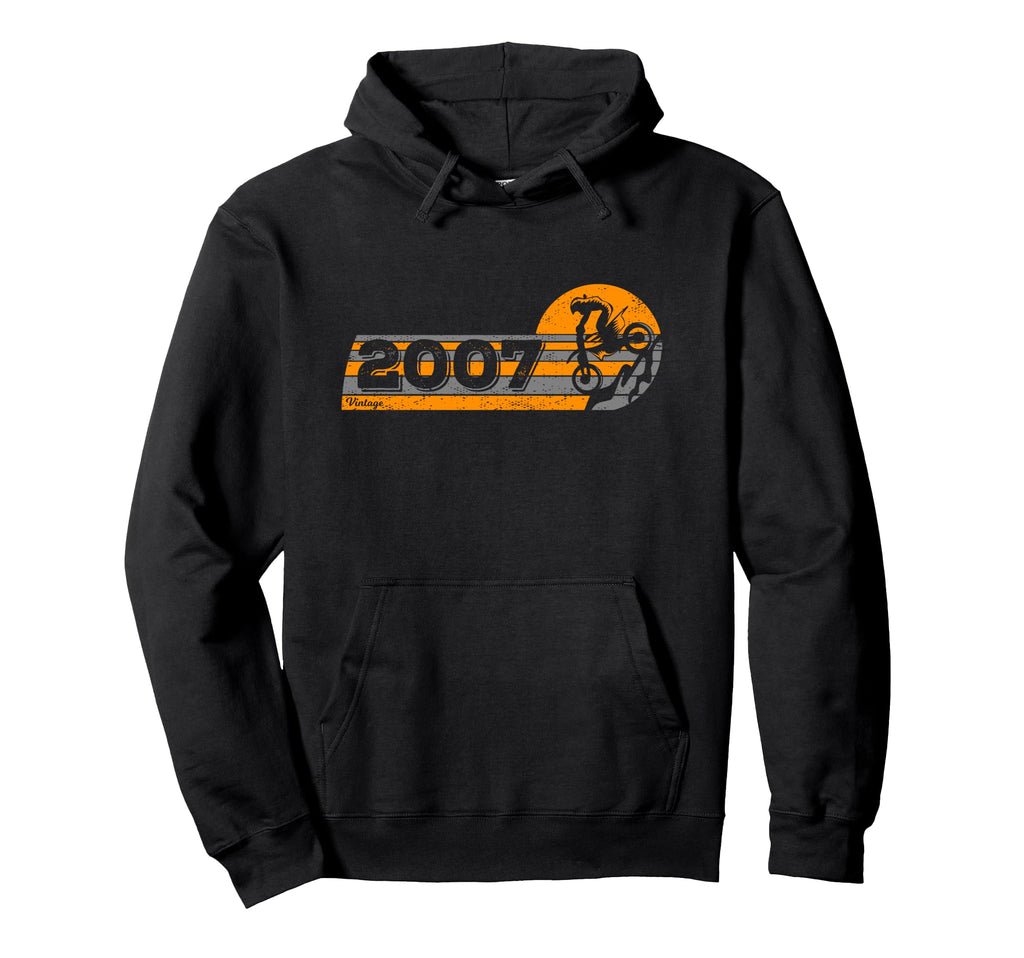 Motorcross Motorcycle 2007 Birthday Hoodie - Unique Graphic for Adults - T-Shirt, Sweatshirt, Hoodie