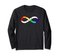 Love Neurodiversity Rainbow Infinity T-Shirt - Minimalist Print for Adults - T-Shirt, Sweatshirt, Hoodie