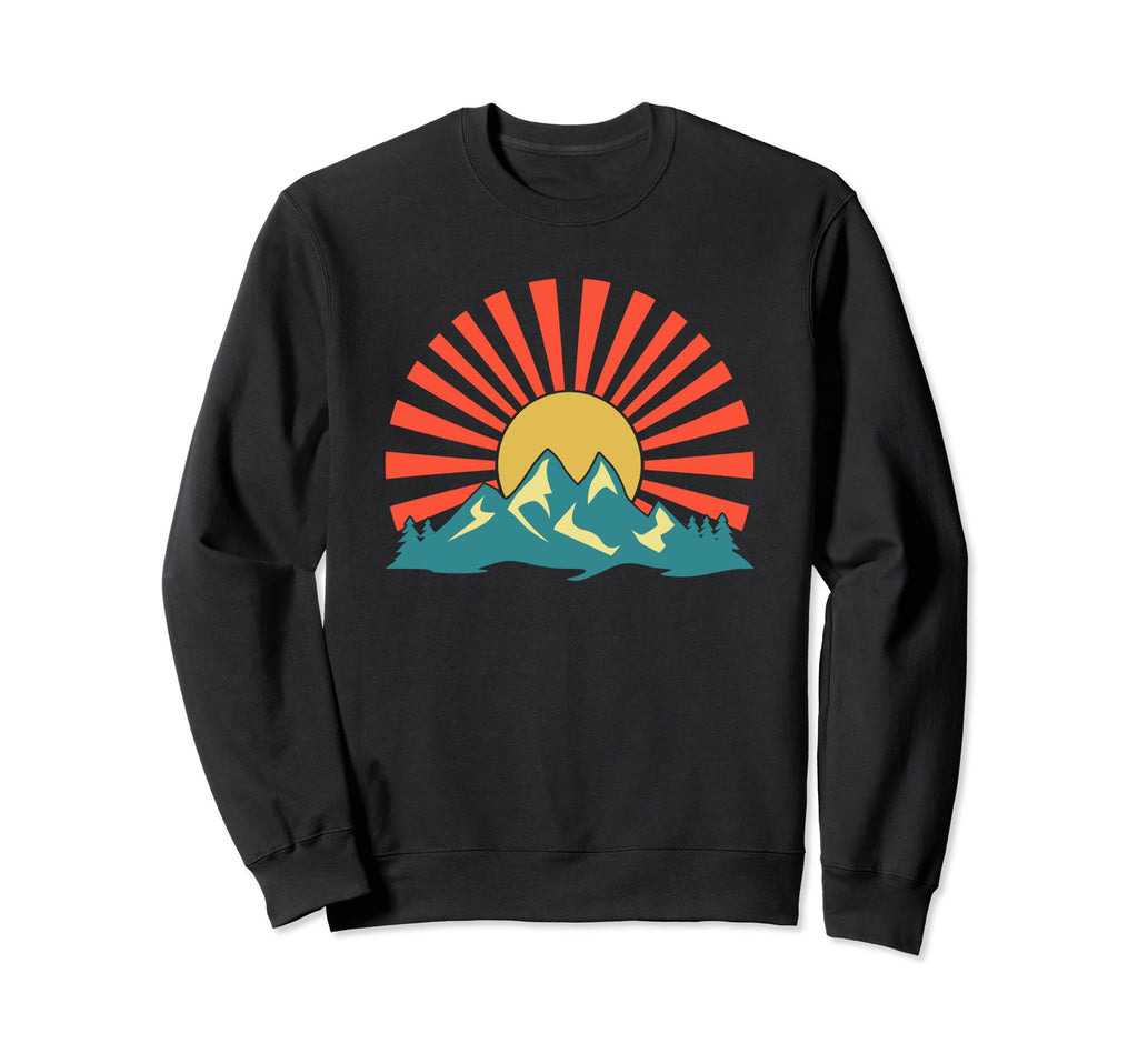 Mountain Sunset Landscape Sweatshirt - Aesthetic Graphic for Adults - T-Shirt, Sweatshirt, Hoodie