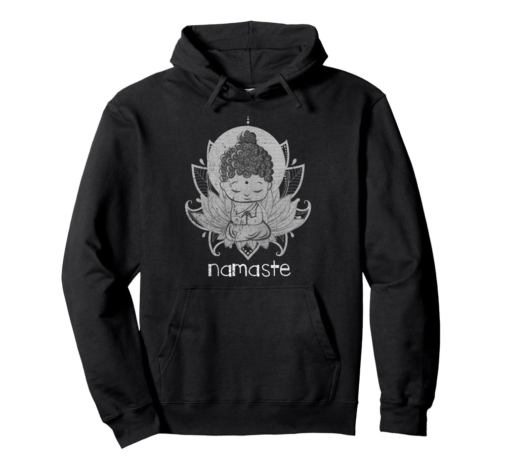Buddha Yoga Lotus Pose Chakras Hoodie - Fun Novelty Design for Adults - T-Shirt, Sweatshirt, Hoodie