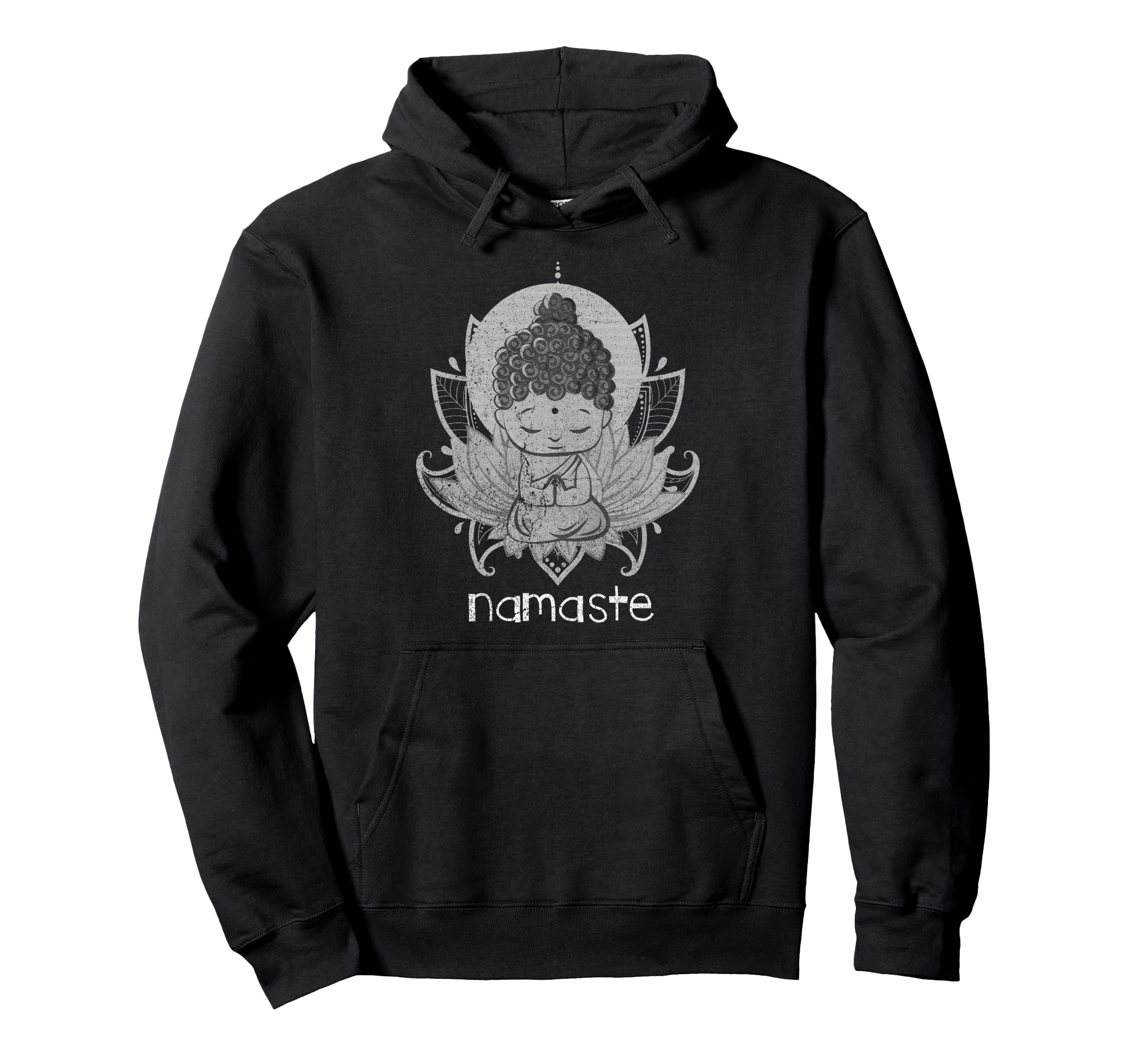 Buddha Yoga Lotus Pose Chakras Hoodie - Fun Novelty Design for Adults - T-Shirt, Sweatshirt, Hoodie