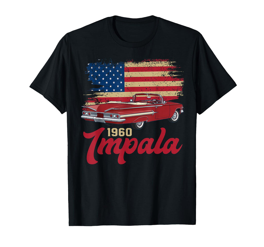 1960 60 Impala Old School Muscle Car T-Shirt - Casual Everyday Wear Unisex - T-Shirt, Sweatshirt, Hoodie